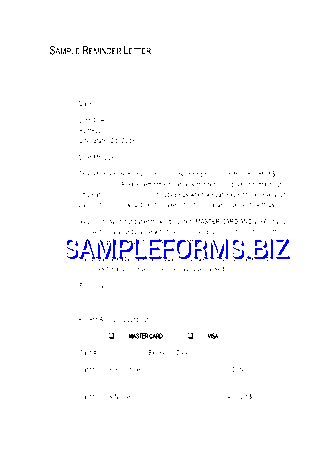 SAMPLE REMINDER LETTER pdf free
